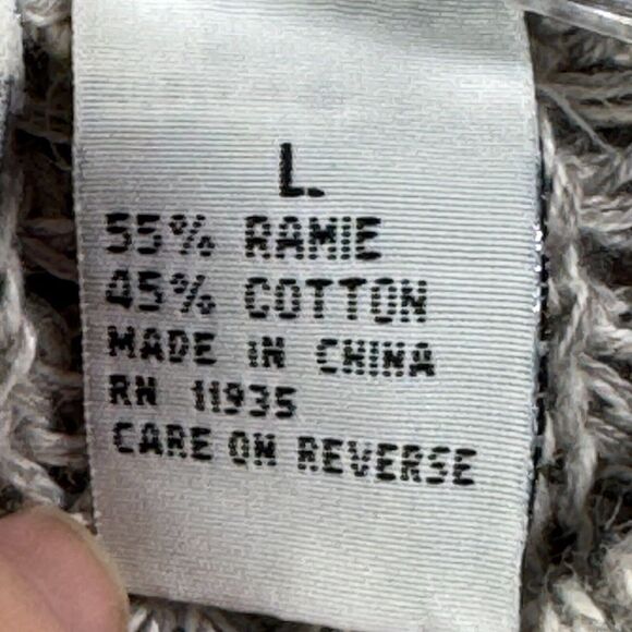 VTG Weekends Mens Sweater L Gray 3D Tonal Check Oversized Chunky Grandpacore Y2K - Picture 7 of 8